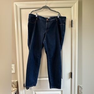 Loft Plus dark wash skinny jeans